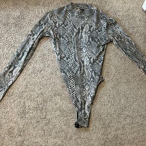 Snake skin mesh bodysuit